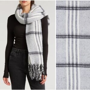 All Saints Oversized Brushed Check Scarf